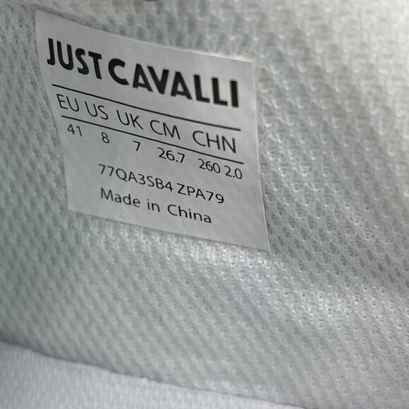 Just Cavalli Women’s Leather Sneakers – White - Picture 3 of 9